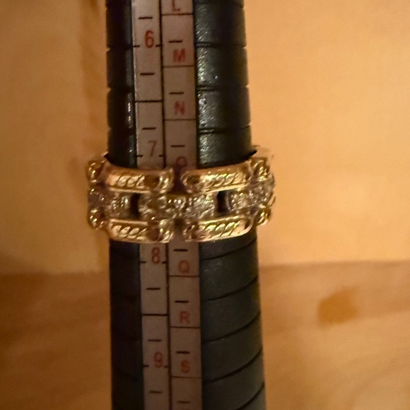 David Yurman Gatelin 18k Yellow Gold Pave Diamond Link Wedding Ring - Picture 3 of 8